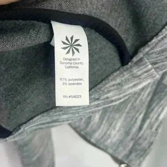 Athleta On The Move Moto Side Zip Asymmetrical Jacket Marbled Gray Sz M - Picture 9 of 9